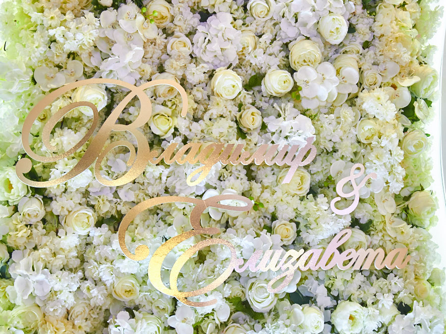 Декор свадебной фотозоны стена цветов и волны вилла оазис заказать недорого