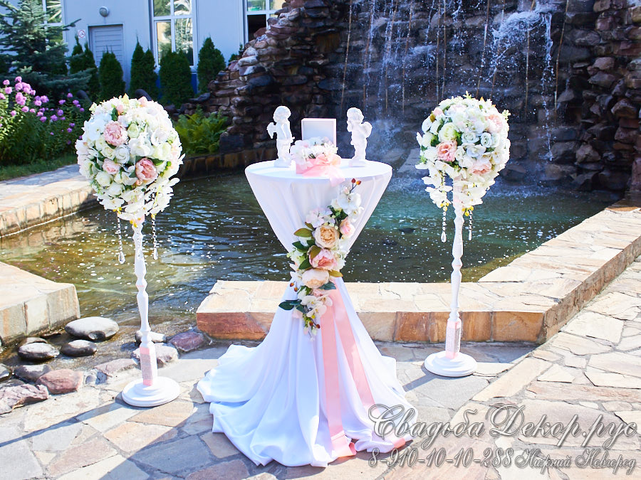 выездная регистрация брака у фонтана в свадебном парке заказать недорого