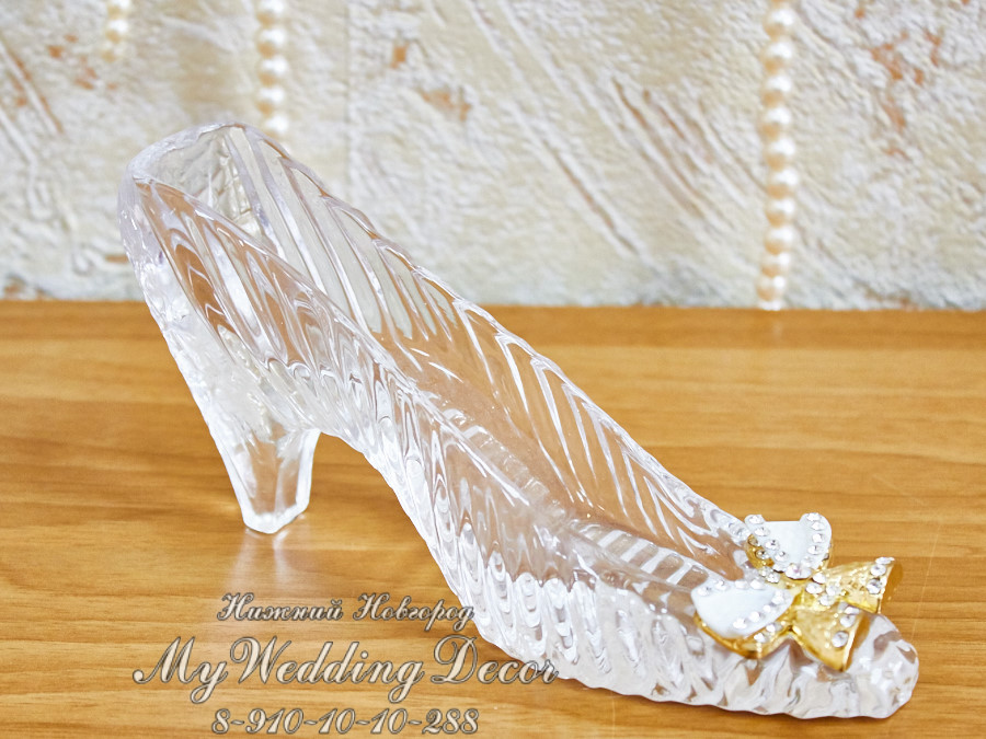 Свадебный декор хрустальная туфелька заказать купить недорого аренда 